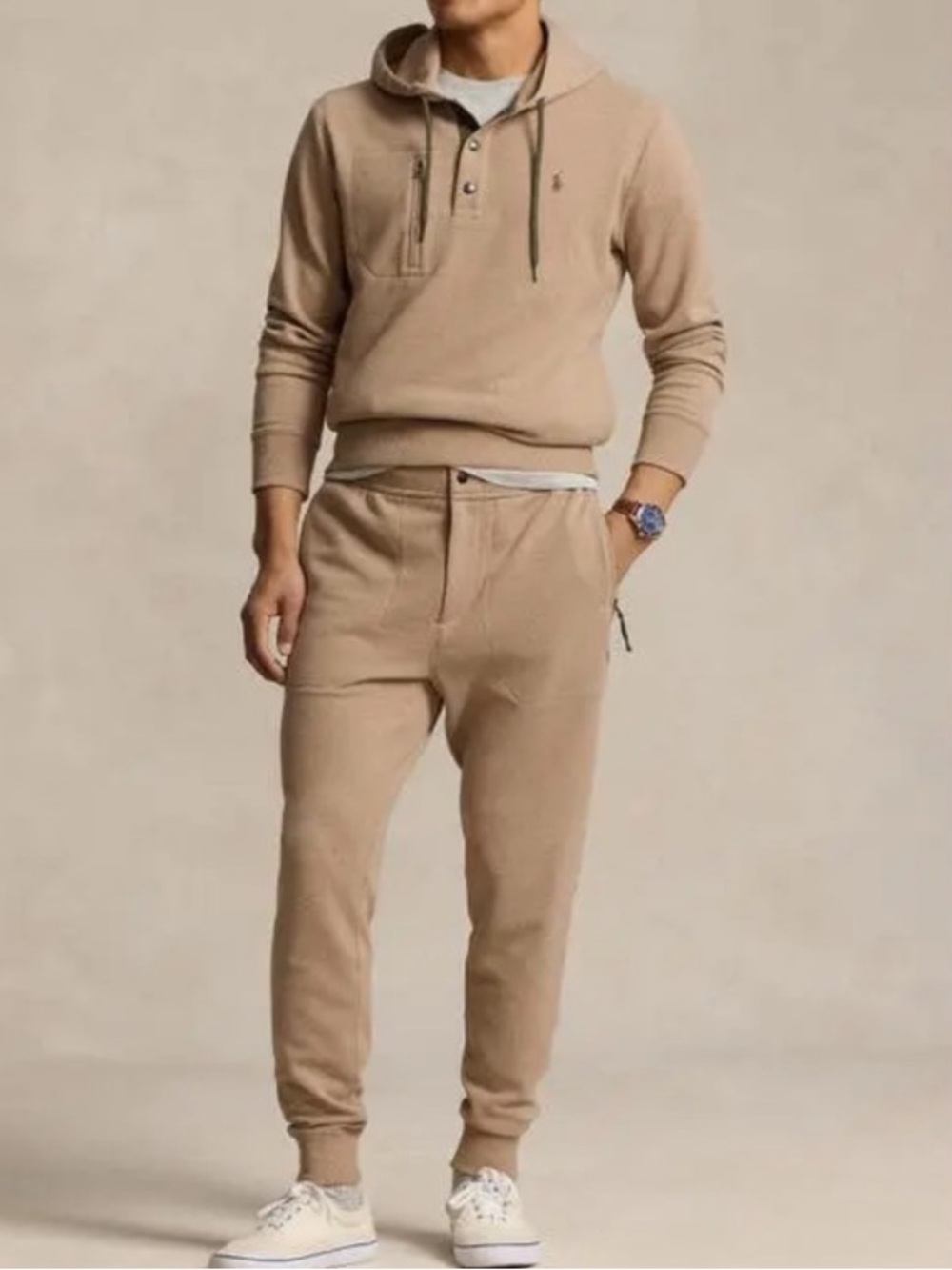 Polo Ralph Lauren Expedition Terry Henley Hoodie & Joggers Track suit size Small